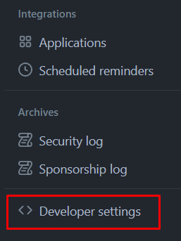 developer settings